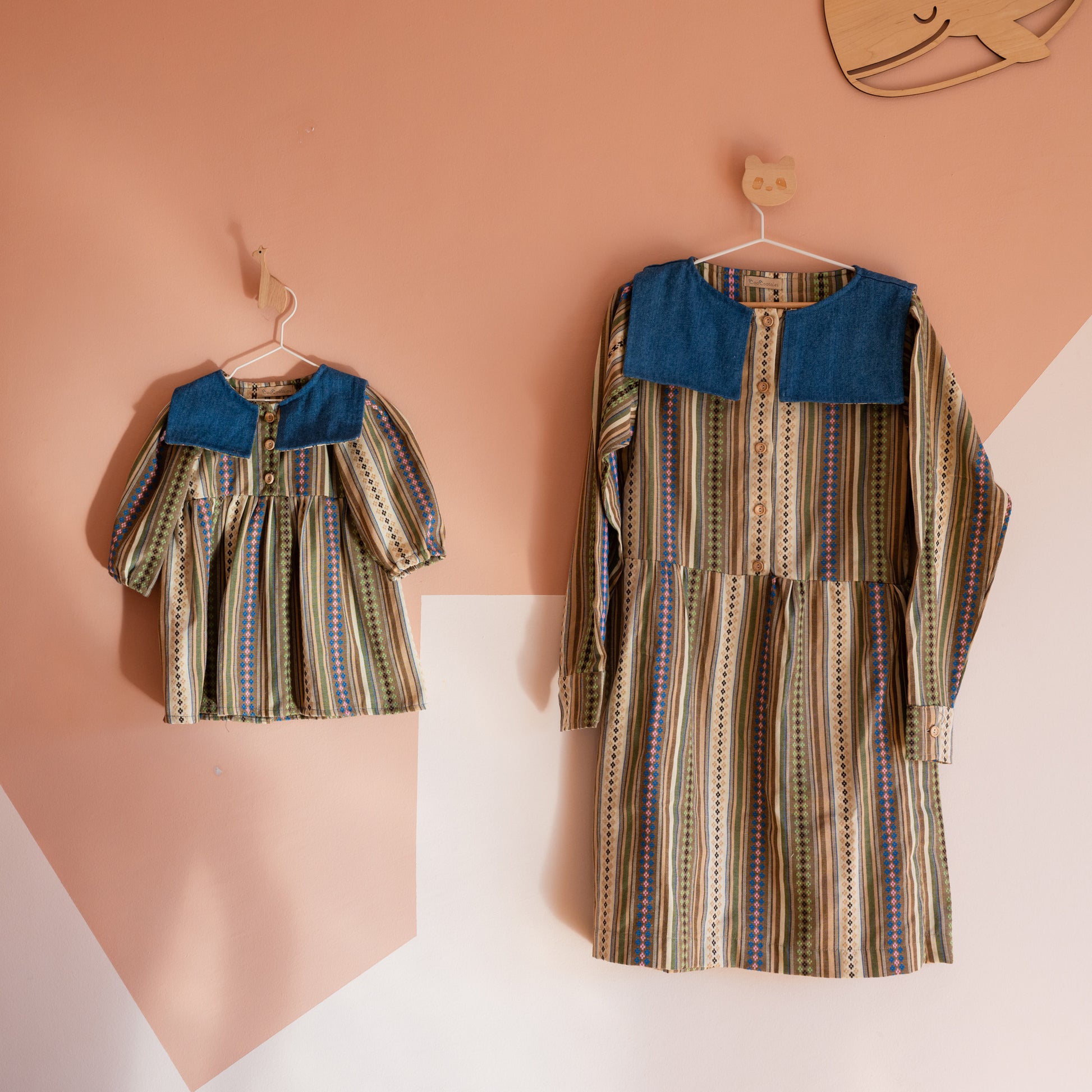 The Heritage Stripes Ensemble Dress Mama & Me - CooCootales