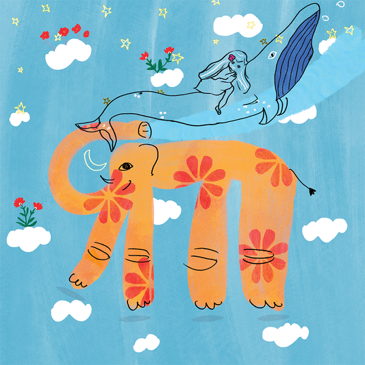Elephant in the Sky 🌸🐘🌙 - CooCootales