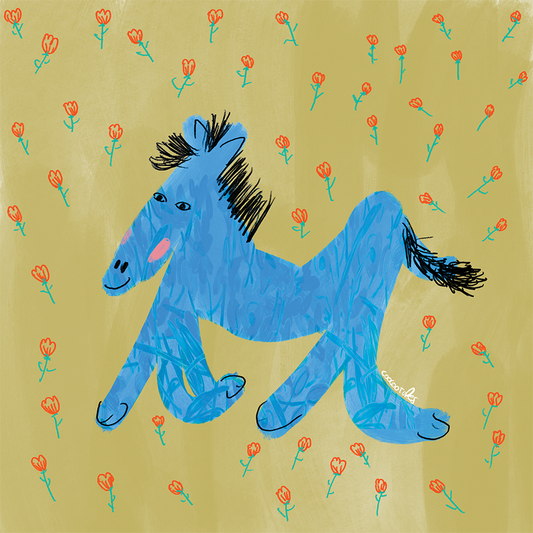 Blue Pony in Bloom 🌼💙🐴 - CooCootales