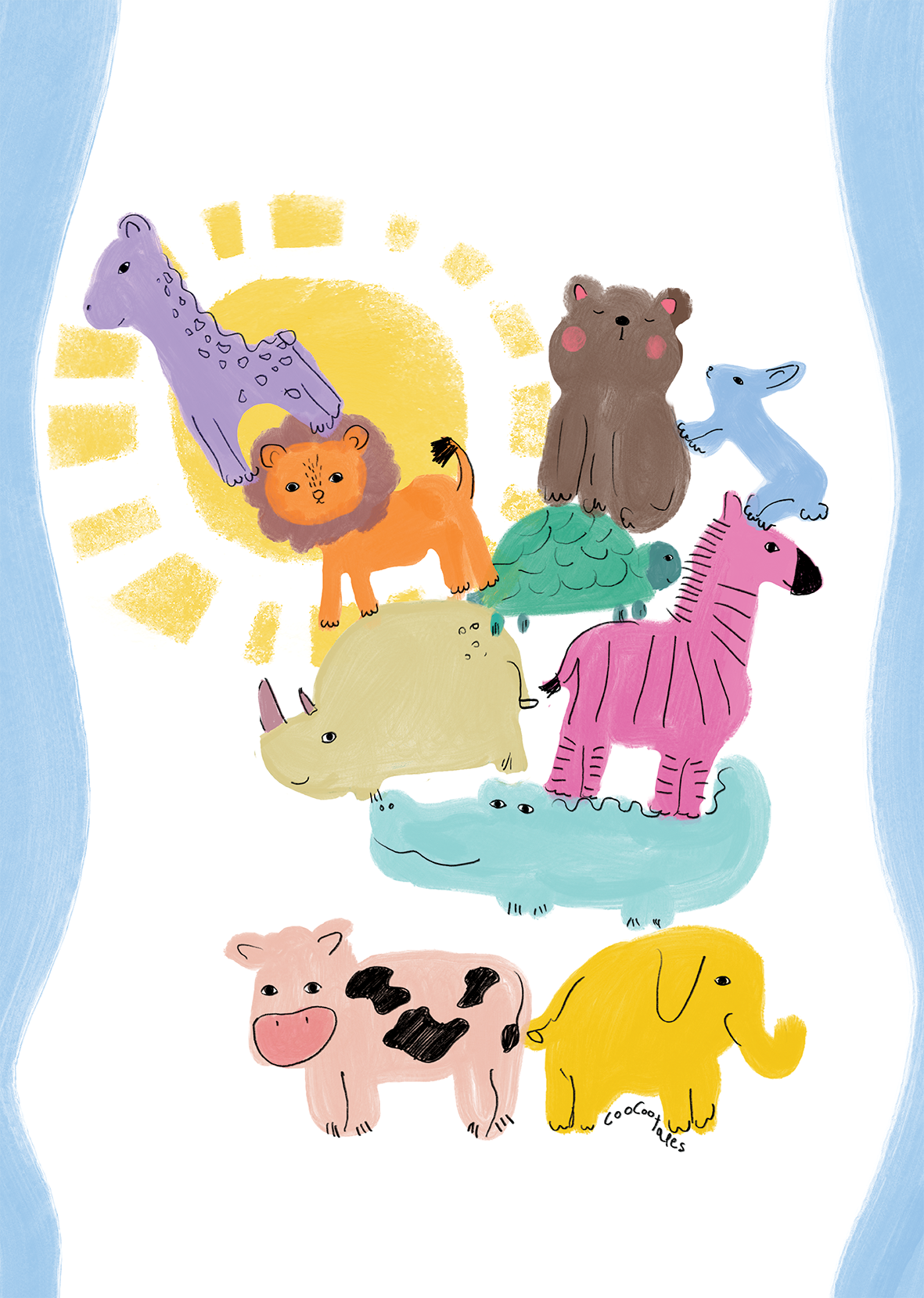 Playful Animals Artwork - CooCootales