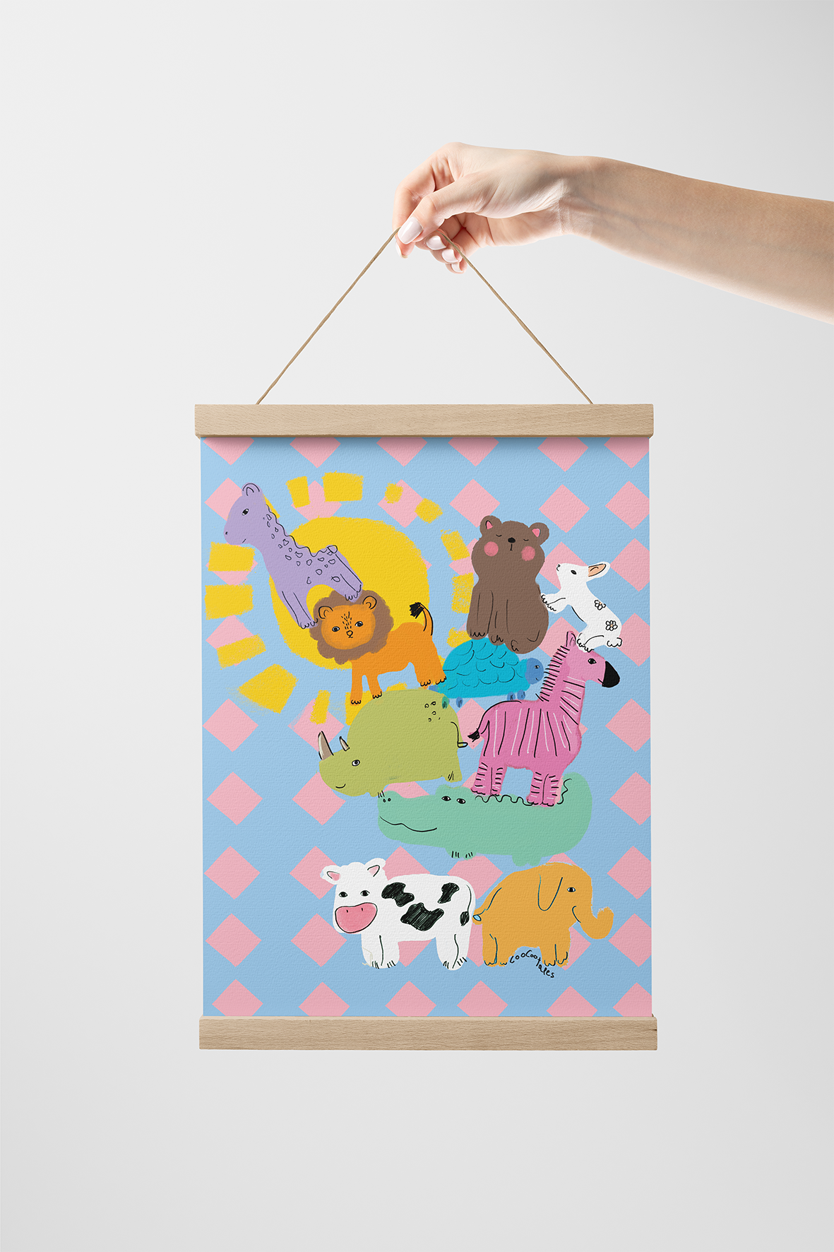 Vibrant And Playful  Animals Artwork - CooCootales