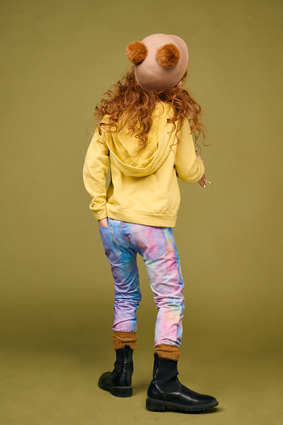 Wooden Button Yellow Hoodie - CooCootales