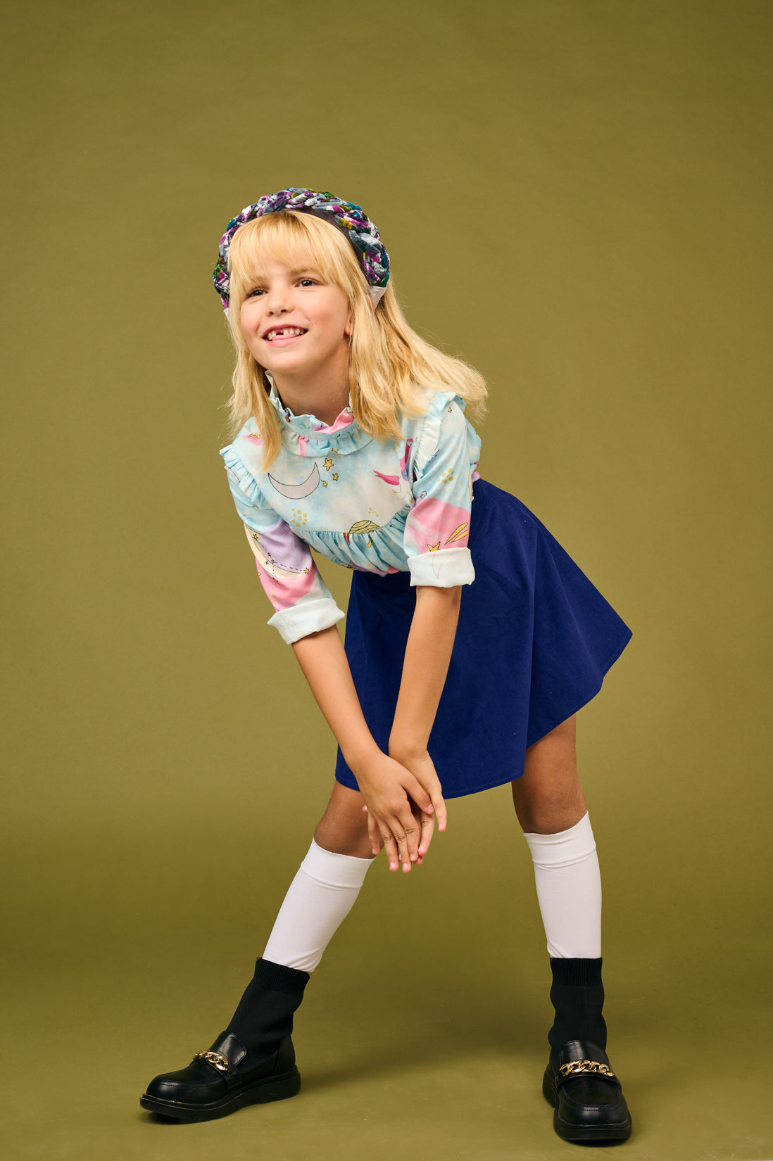 The Blue Corduroy Skirt - CooCootales