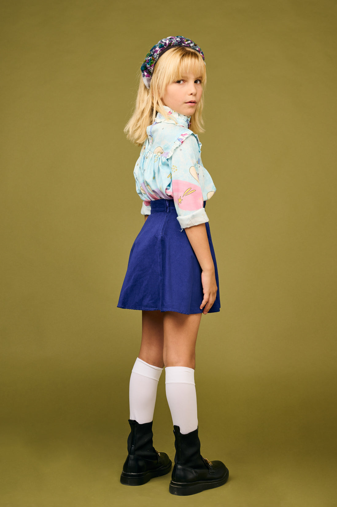 The Blue Corduroy Skirt - CooCootales