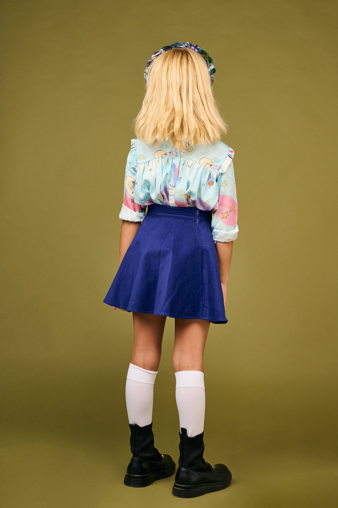 The Blue Corduroy Skirt - CooCootales