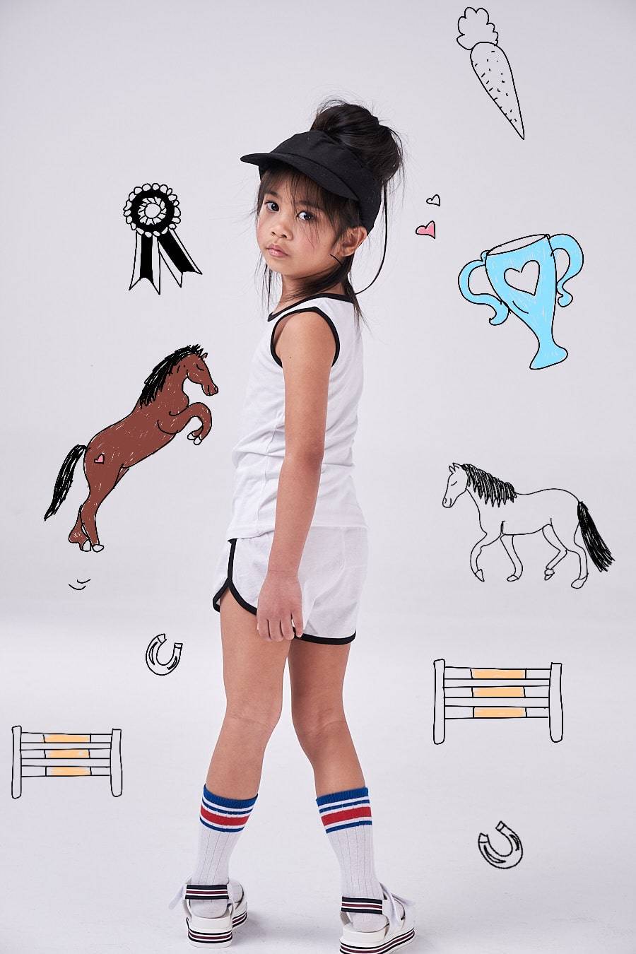 The Venice Beach Set (girls - dark blue/white/light blue/pink/yellow) - CooCootales