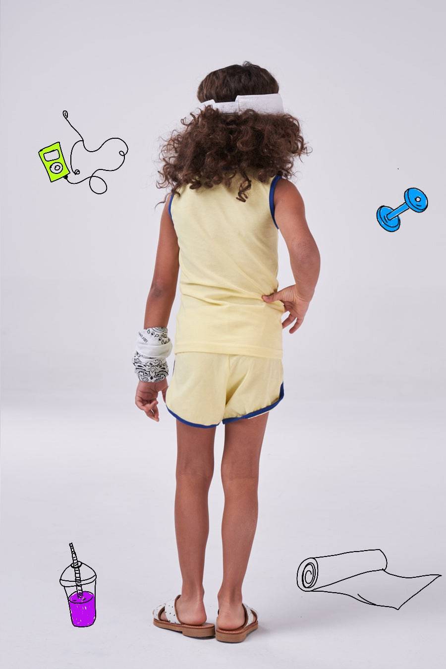 The Venice Beach Set (girls - light blue/pink/white/dark blue/yellow) - CooCootales