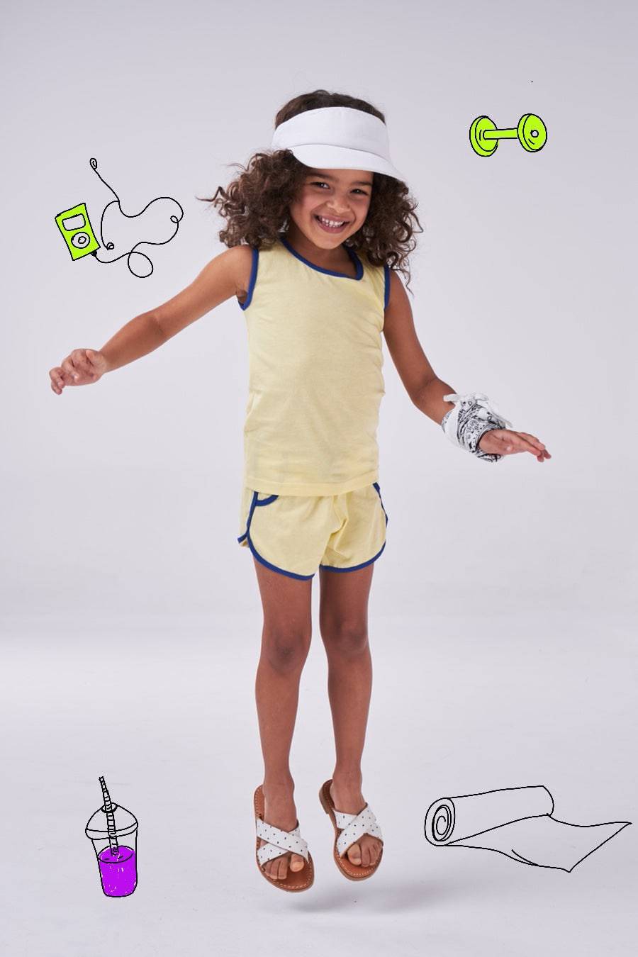The Venice Beach Set (girls - light blue/pink/white/dark blue/yellow) - CooCootales