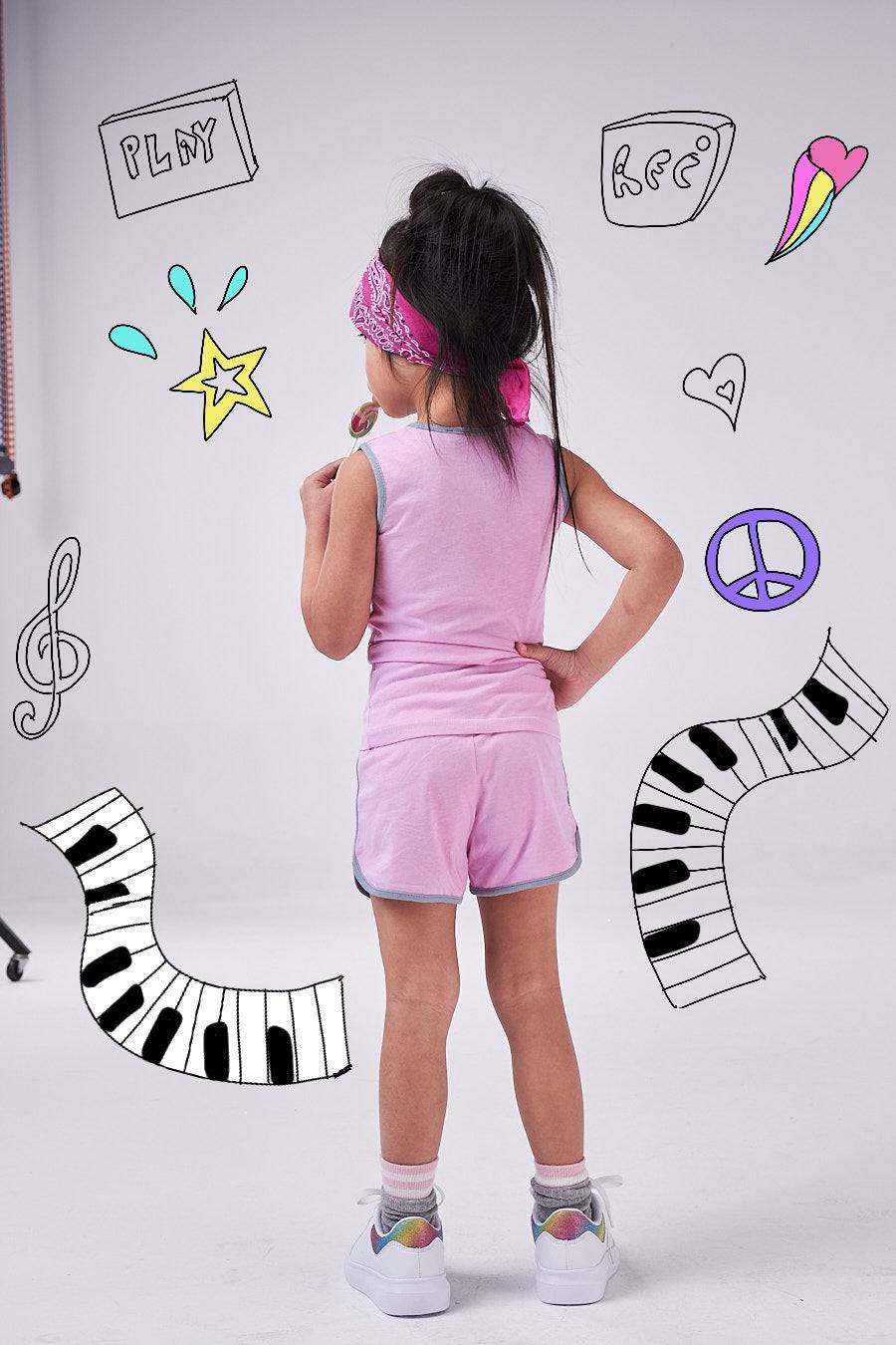 The Venice Beach Set (girls - yellow/dark blue/white/light blue/pink) - CooCootales