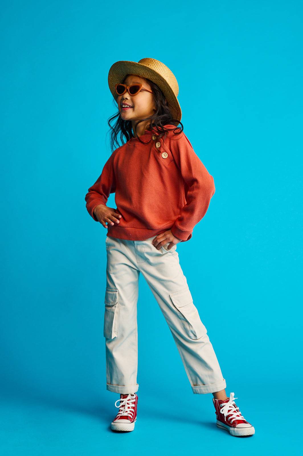 The Cargo Pants Girls Beige - CooCootales