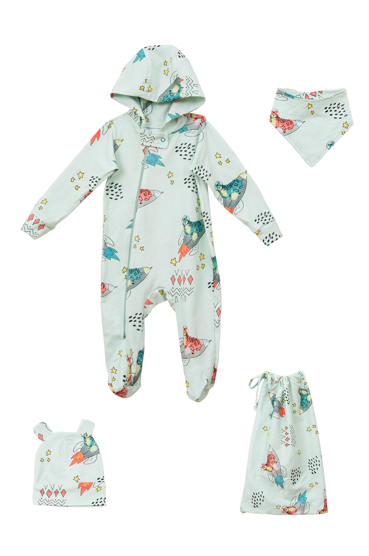 Gift Tigers Set Onesie - CooCootales