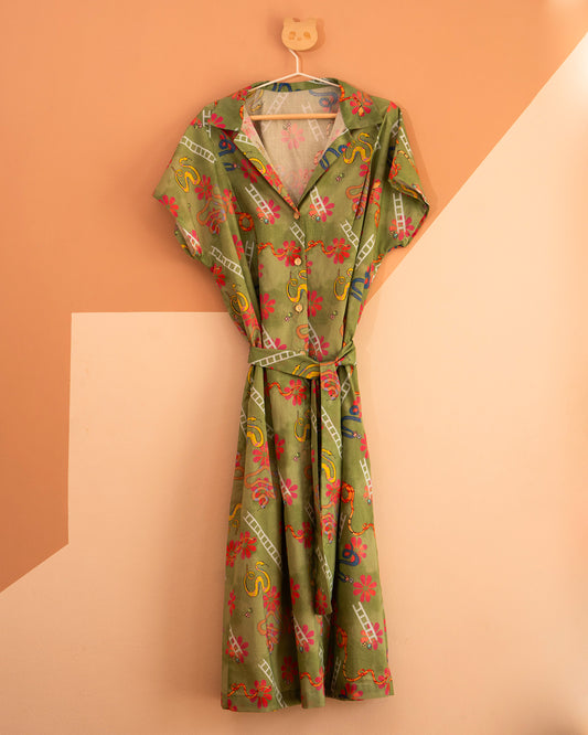 Snakes & Ladders Shirt Dress – Women
