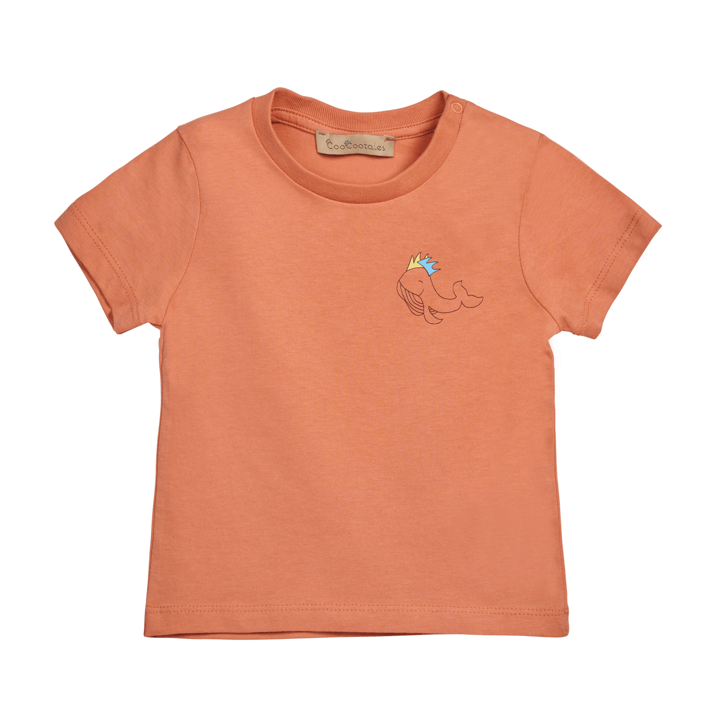 Baby Whale T-shirt (volcano stone) - CooCootales