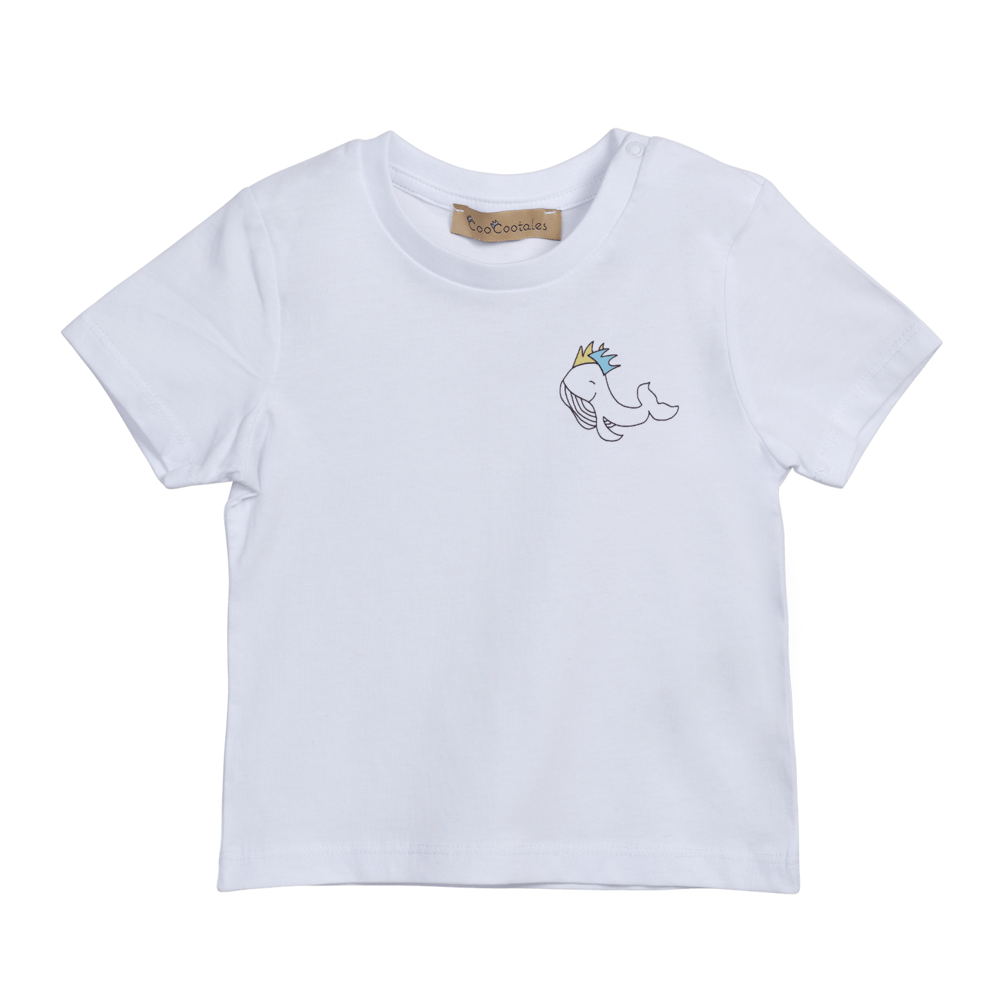 Baby Whale T-shirt (white) - CooCootales