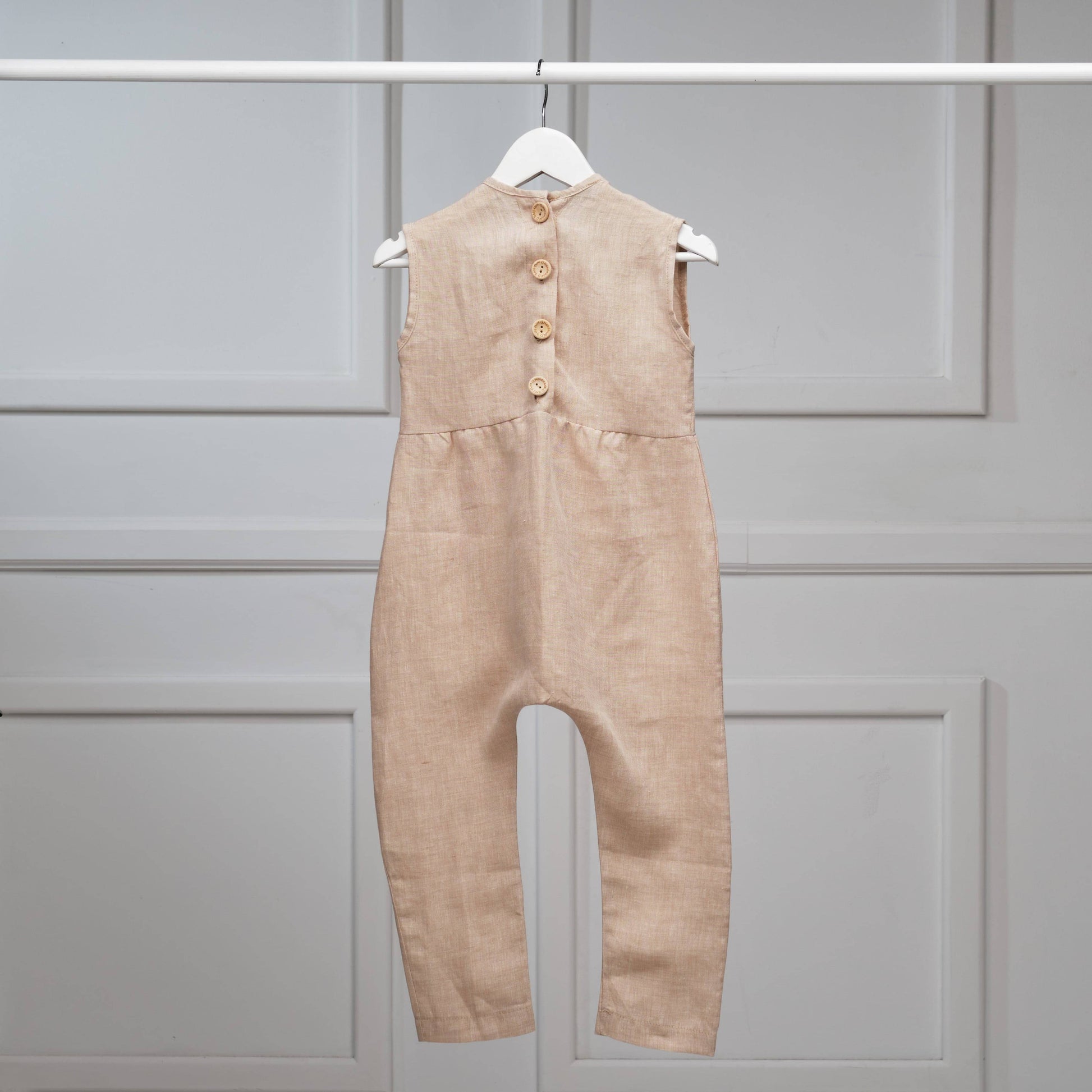 The Dinosaur Romper (light blue/beige) - CooCootales