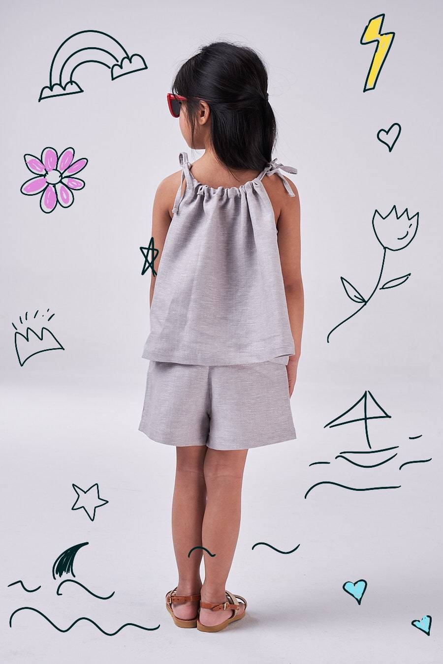 The Seashell Set (gray/pink) - CooCootales