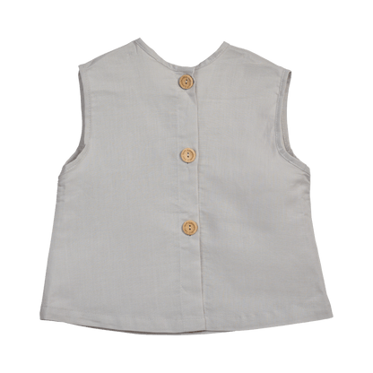 The Summer Breeze Shirt (boys - light gray/orange/pale green) - CooCootales