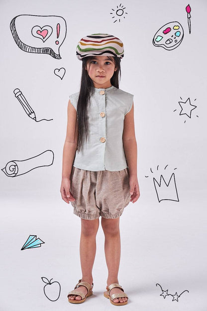 The Bubble Shorts (girls - beige/gray) - CooCootales