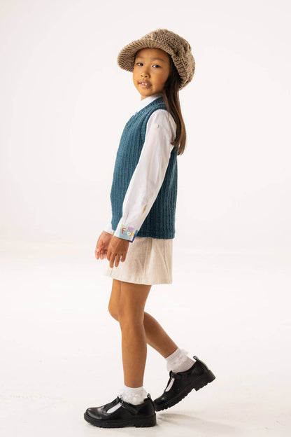 The White Corduroy Skirt - CooCootales