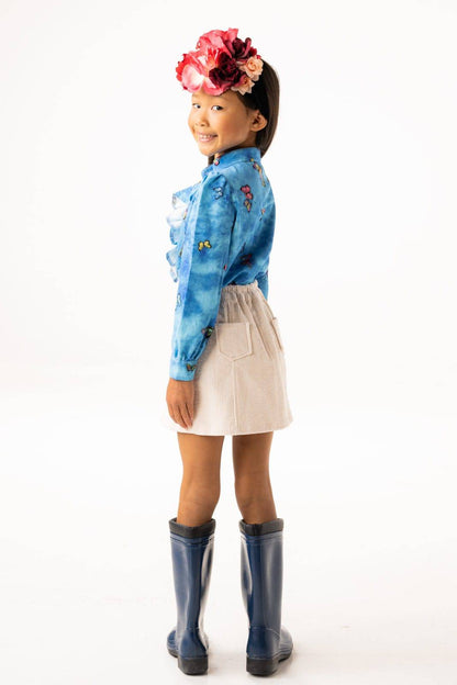 The White Corduroy Skirt - CooCootales
