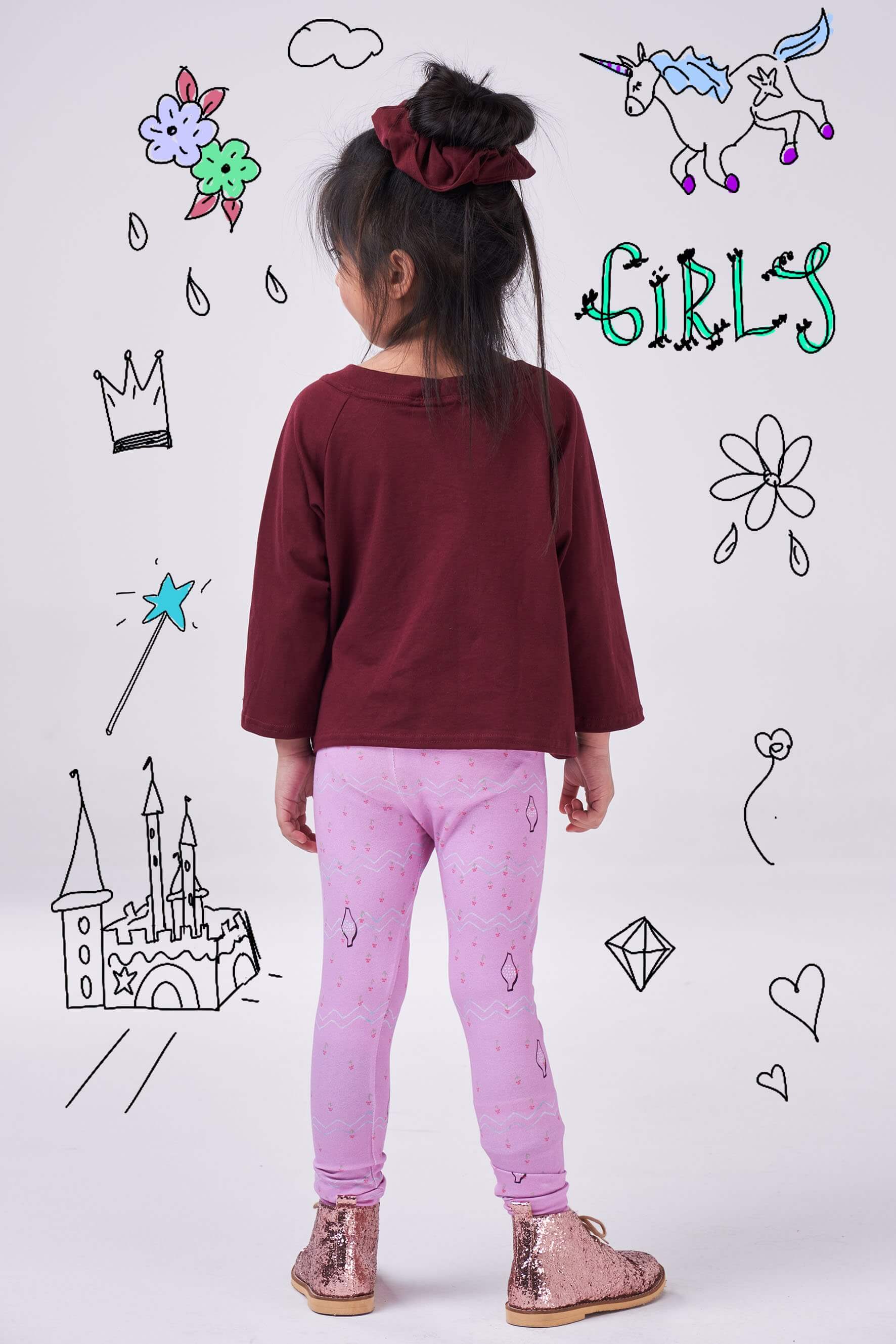 The Boat T-Shirts (girls - maroon) - CooCootales
