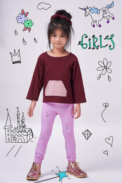 The Boat T-Shirts (girls - maroon) - CooCootales