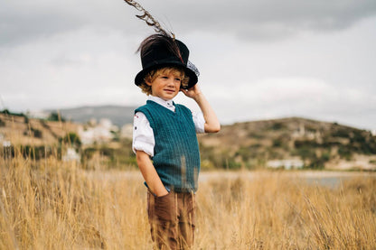 The Green Knitted Vest (boy) - CooCootales