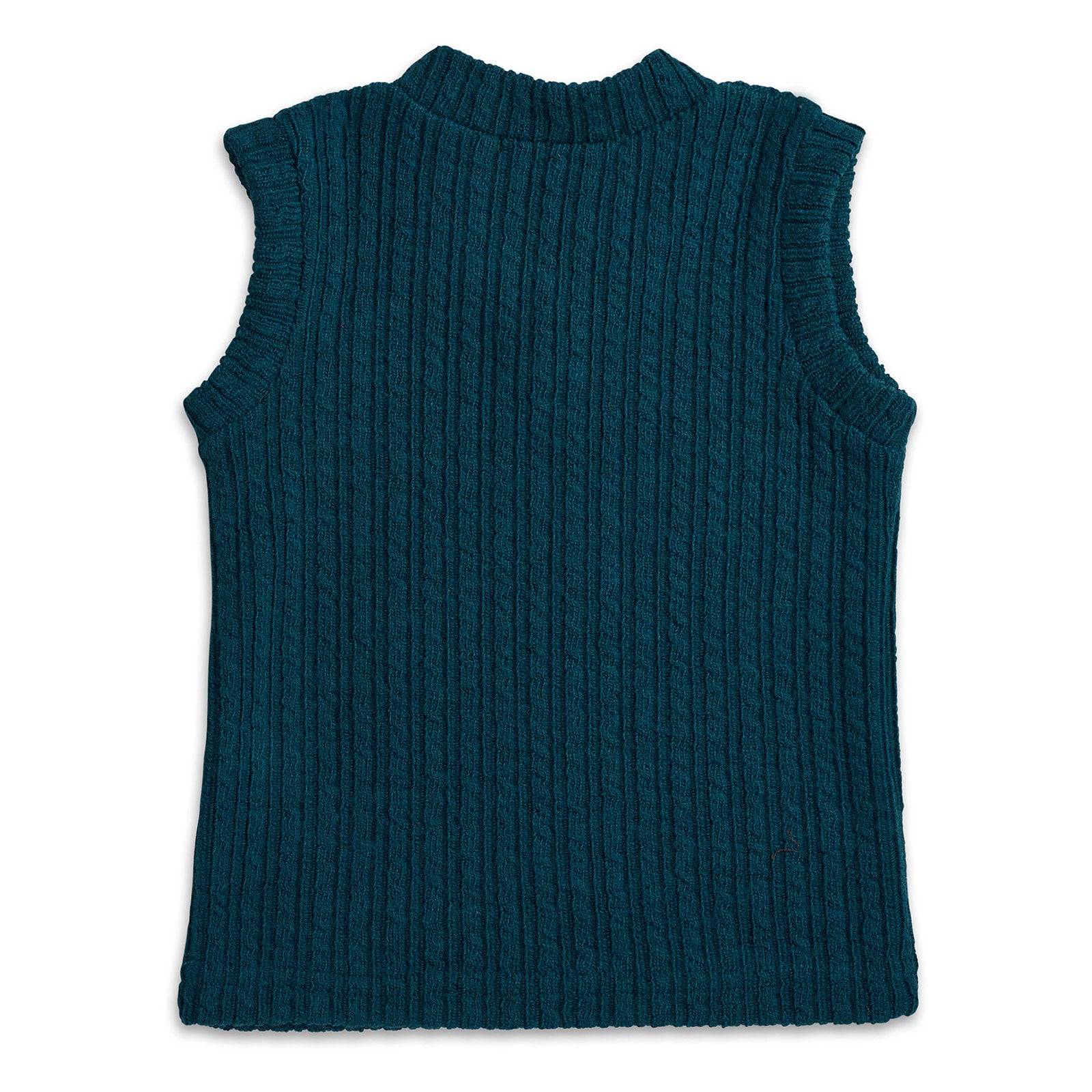 The Green Knitted Vest (girl) - CooCootales