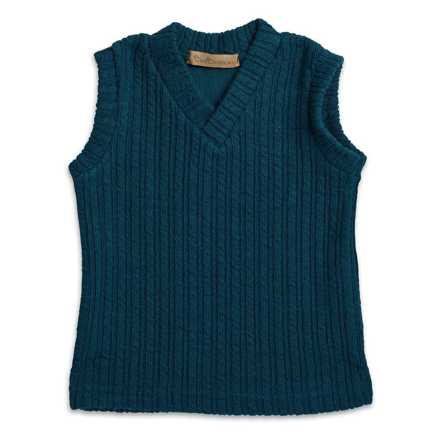 The Green Knitted Vest (girl) - CooCootales